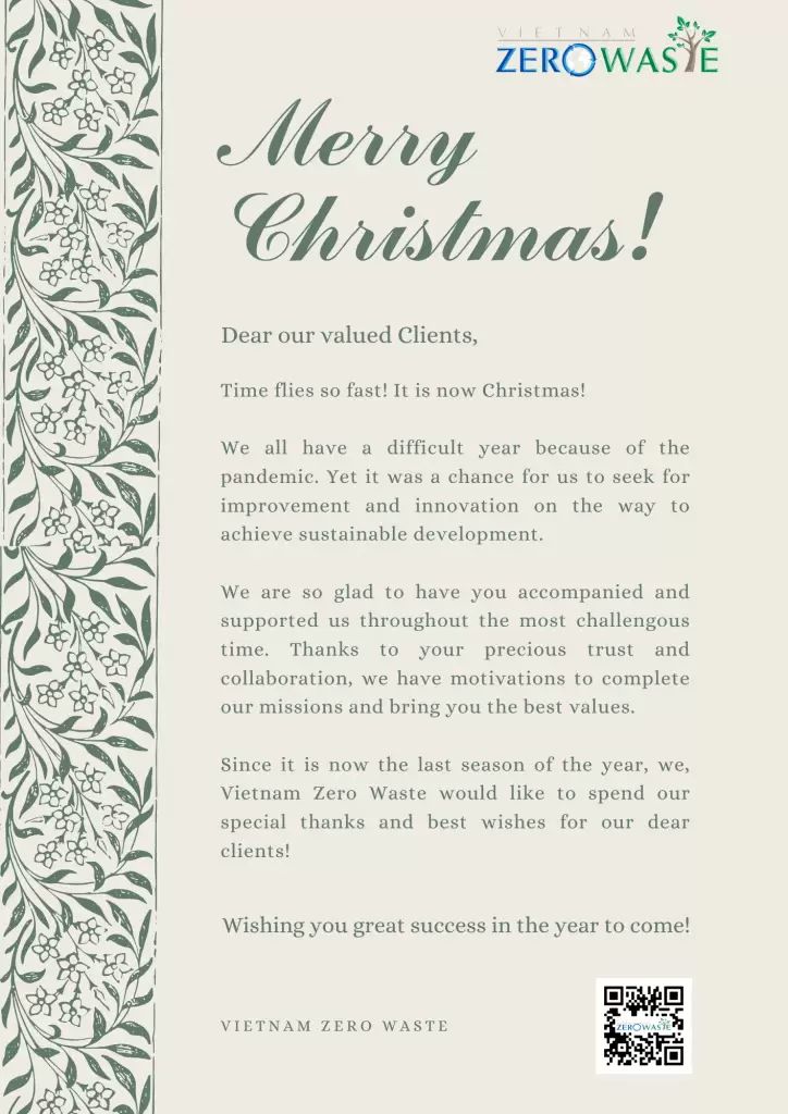 Green Floral Sidebar Vintage Letter from Santa