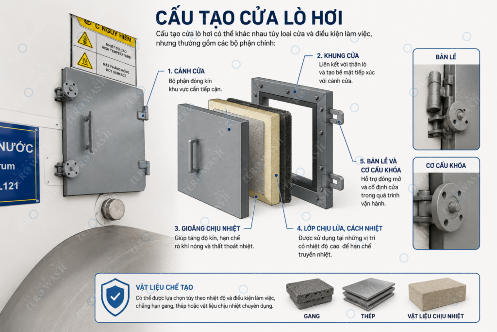 cấu tạo cửa lò hơi